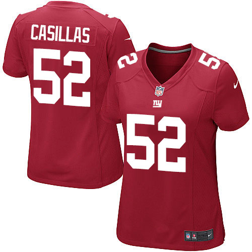 Women's Elite Jonathan Casillas Nike Jersey Red Alternate - #52 NFL New York Giants